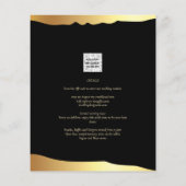 Black Stropdas Wedding Gold Foil Script Elegant Ev (Achterkant)