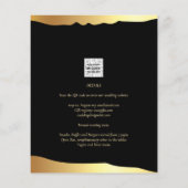 Black Stropdas Wedding Gold Foil Script Elegant Ev Flyer (Achterkant)