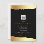 Black Stropdas Wedding Gold Foil Script Elegant Ev Kaart (Achterkant)