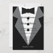 Black Stropdas Wedding Kaart (Voorkant)
