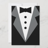 Black Stropdas Wedding Kaart (Achterkant)