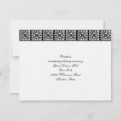 Black Stropdas Wedding-ontvangstkaart Kaart (Voorkant)