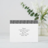 Black Stropdas Wedding-ontvangstkaart Kaart (Staand voorkant)