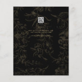 Black Stropdas Wedding Theme  Gold Damask (Achterkant)