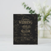 Black Stropdas Wedding Theme  Gold Damask (Staand voorkant)