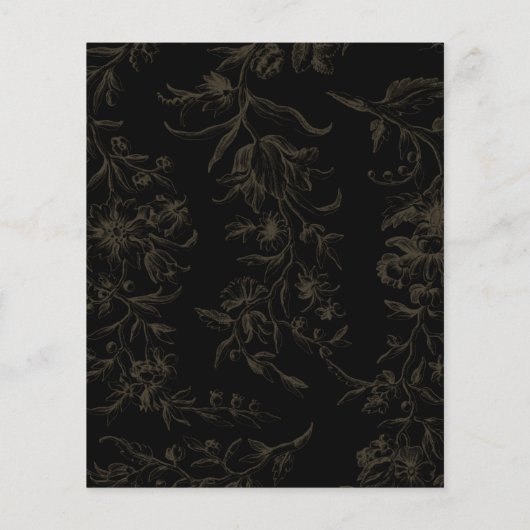 Black Stropdas Wedding Theme Gold Damask (Achterkant)