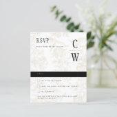 Black Stropdas Wedding Theme  Gold Damask (Staand voorkant)