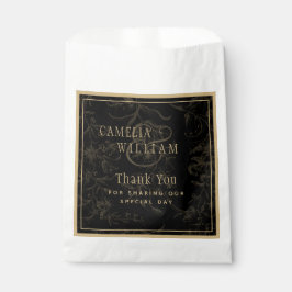 Black Stropdas Wedding Theme  Gold Damask Bedankzakje