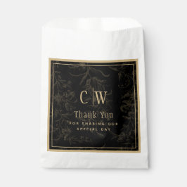 Black Stropdas Wedding Theme  Gold Damask Bedankzakje