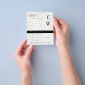 Black Stropdas Wedding Theme  Gold Damask Flyer (Hand)