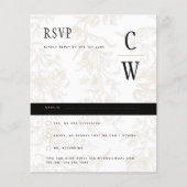 Black Stropdas Wedding Theme  Gold Damask Flyer (Voorkant)