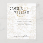 Black Stropdas Wedding Theme  Gold Damask Flyer (Voorkant)