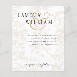 Black Stropdas Wedding Theme  Gold Damask Flyer
