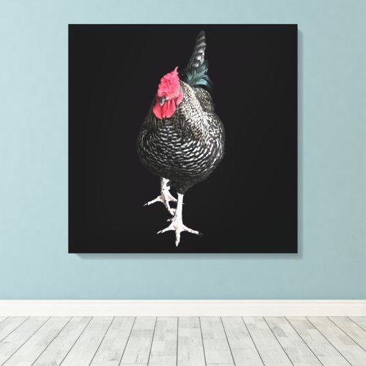 Black Strutting Cocreet nr. 3 Canvas Afdruk (Insitu (Houten vloer))