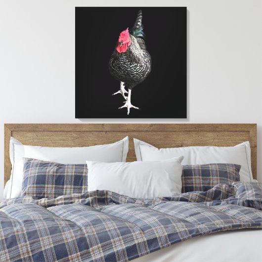 Black Strutting Cocreet nr. 3 Canvas Afdruk (Insitu (Slaapkamer))
