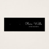 Black Stud Script oorbel houder Mini Visitekaartjes (Voorkant)