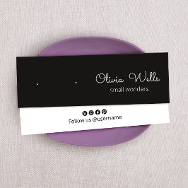 Black Stud Script oorbel houder Mini Visitekaartjes