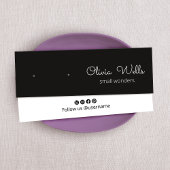 Black Stud Script oorbel houder Mini Visitekaartjes
