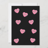 Black Stupid Cupid Anti-Valentijnsdag Party Kaart (Achterkant)