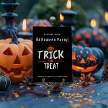 Black Stylish Halloween Party