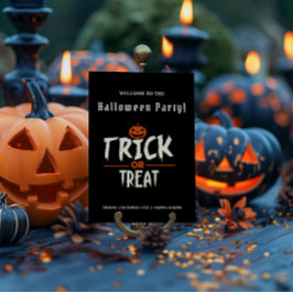 Black Stylish Halloween Party Poster