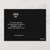 Black Stylish Happy Halloween Briefkaart (Achterkant)