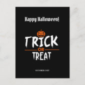 Black Stylish Happy Halloween Briefkaart (Voorkant)