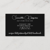 Black Stylist Hair Accessoires Wedding Pet Visitekaartje (Achterkant)
