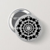 black stylized bikes in circles ronde button 5,7 cm (Voorkant /achterkant)