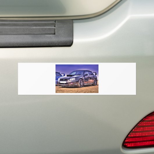 Black Subaru Impreza WRX STi Bumpersticker (Op auto)