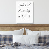 Black Success Quote Kantoor Motivatie werkplek Canvas Afdruk (Insitu (Slaapkamer))