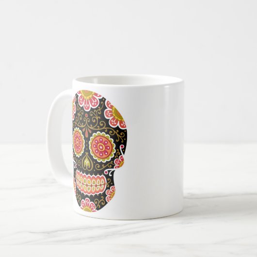 Black Sugar Skull Classic Mok (Voorkant links)