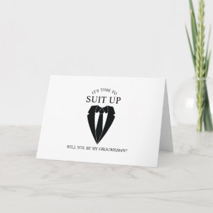 Black Suit Gepersonaliseerde Groomsman Voorstel