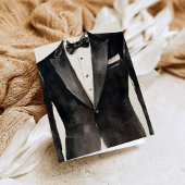 Black Suit Groomsman Proposal Kaart