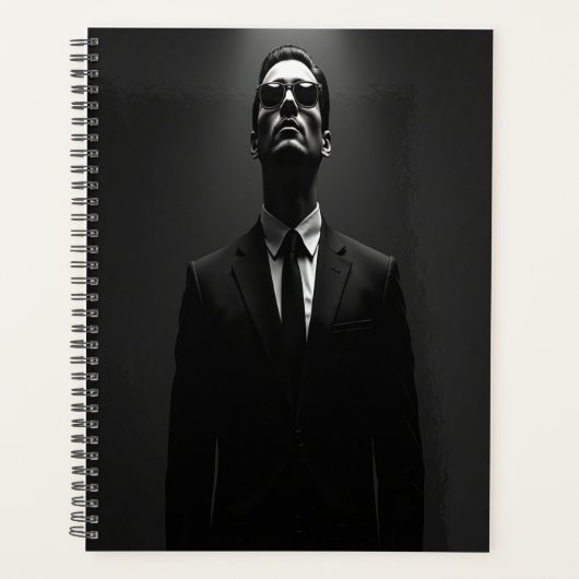Black Suit Power Hard Hoesje Journal – Laat je los Planner (Voorkant)
