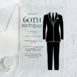 Black Suit & Stropdas Mannen 60th Birthday Party Acryl Uitnodigingen<br><div class="desc">Black Suit & Stropdas Mannen 60ste Verjaardag Party Acryl Uitnodigingen Zie bijpassende collectie in Niche en Nest Store Veel bedankt</div>