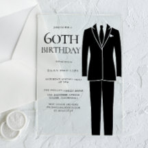 Black Suit & Stropdas Mannen 60th Birthday Party