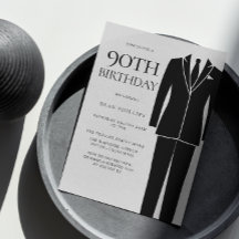 Black Suit & Stropdas Mannen 90th Birthday Party