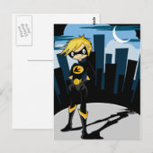 Black Suit Superheld Briefkaart (Voorkant / Achterkant)