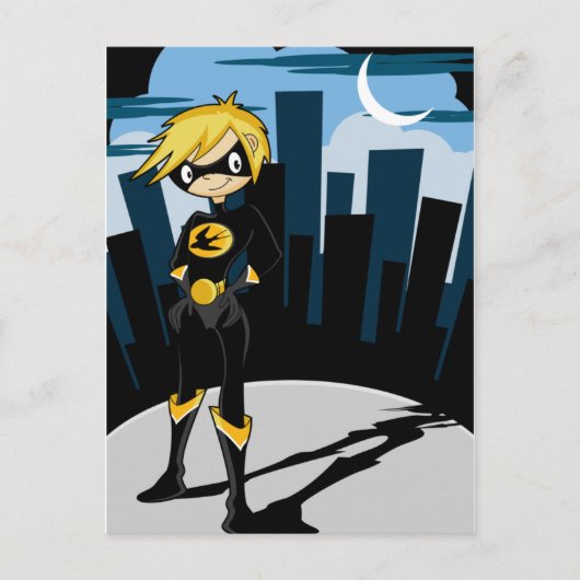 Black Suit Superheld Briefkaart (Voorkant)