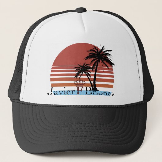 Black Summer Trucker Hat Trucker Pet (Voorkant)