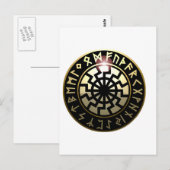 Black Sun-wiel Briefkaart (Voorkant / Achterkant)
