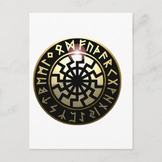 Black Sun-wiel Briefkaart