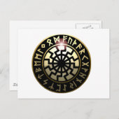 Black Sun-wiel Briefkaart (Voorkant / Achterkant)