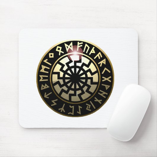 Black Sun-wiel Muismat (Met muis)