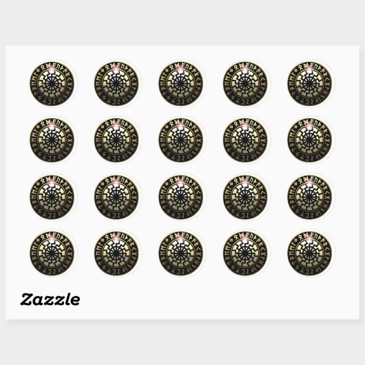 Black Sun-wiel Ronde Sticker (Vel)