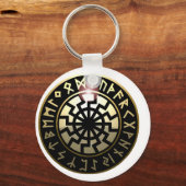 Black Sun-wiel Sleutelhanger (Voorkant)