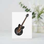 Black Sunburst Hollow Body Guitar Briefkaart (Staand voorkant)