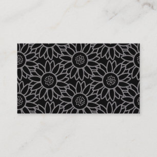 Black Sunflower Patroon Visitekaartje
