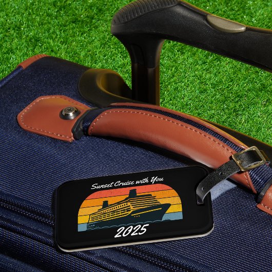 Black SUNSET Cruise met u persoonlijk maken Bagagelabel